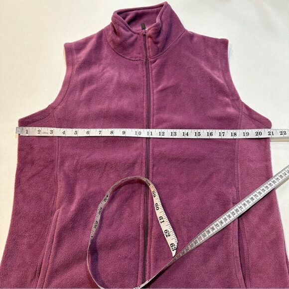 NWT Indigo Purple Fleece Vest Sleeveless Full Zip Front, Size M - Picture 12 of 13